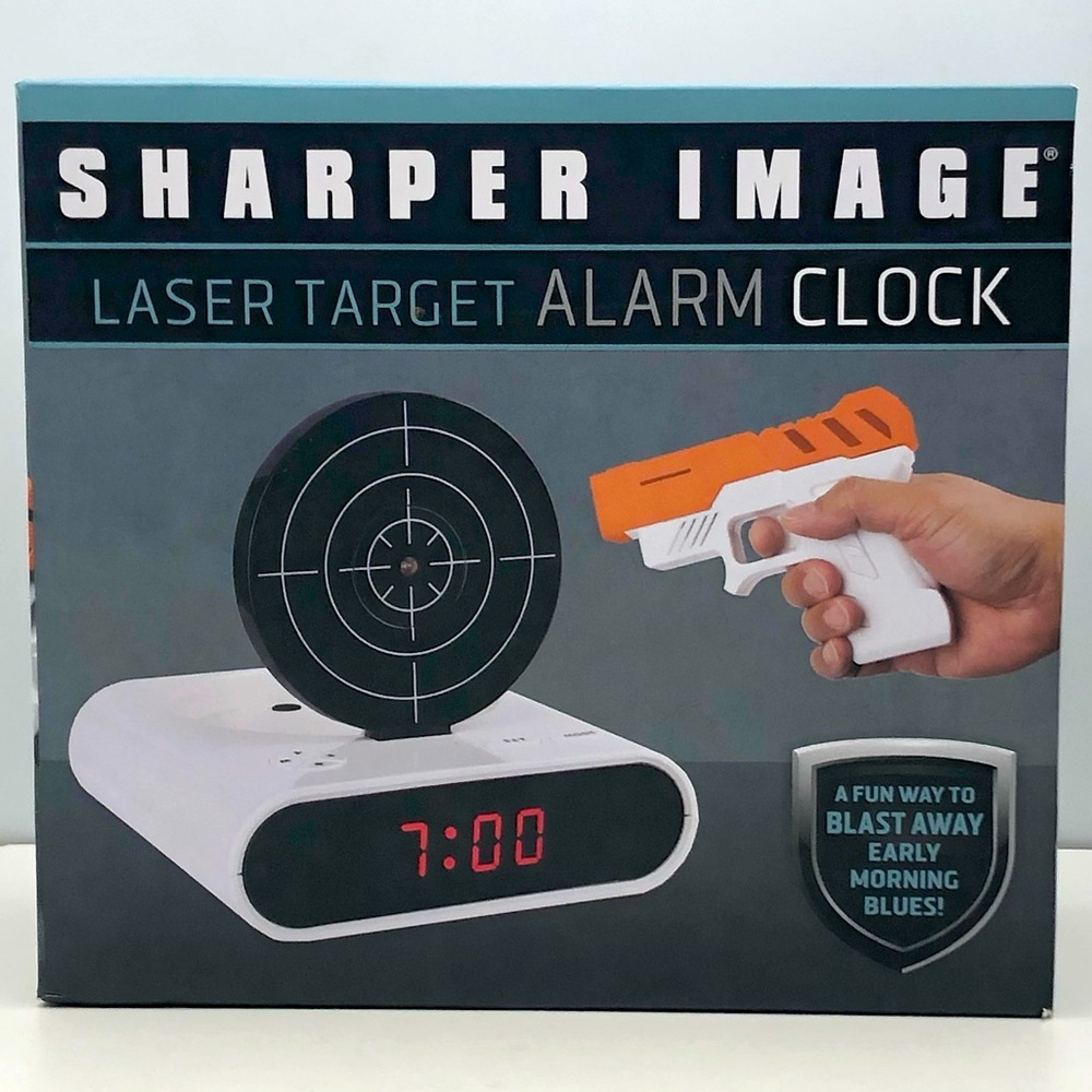 NEW Sharper Image Laser Target Alarm Clock